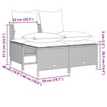 vidaXL Salon de jardin avec coussins 4 Pièces beige résine tressée