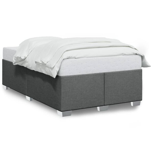 vidaXL Cadre de lit sans matelas gris foncé 120x200 cm tissu