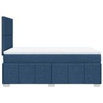vidaXL Sommier à lattes de lit avec matelas Bleu 120x200 cm Tissu