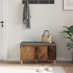 vidaXL Banc d'entrée avec coussin Bois ancien 80 x 38 x 46 cm