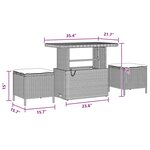 vidaXL Ensemble de canapé de jardin 9 Pièces Noir polyrotin