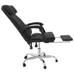 vidaXL Fauteuil de massage inclinable de bureau Noir Similicuir