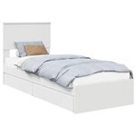 vidaXL Lit de Rangement Blanc 75 x 190 cm Bois d'ingénierie