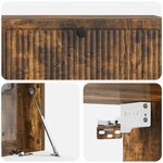 vidaXL Meuble TV mural Chêne fumé 98 x 31 x 30 cm Bois d'ingénierie