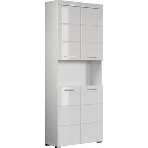 Colonne double AMANDA - 4 portes + 1 niche - 73 x 31 x 190 cm - Blanc