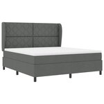 vidaXL Lit ressorts avec matelas gris foncé  180 x 200 cm en tissu