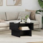 vidaXL Table basse Chêne noir 48 x 46 x 35 cm Bois d'ingénierie