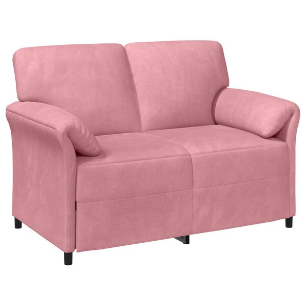 vidaXL Sofa 2 places Rose 138 x 83 x 95 cm Velours