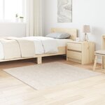 vidaXL Tapis shaggy à poils longs Crème 120x120 cm PP