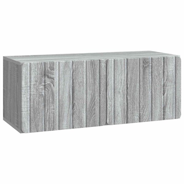 vidaXL Meuble TV mural Sonoma gris 78 5 x 31 x 30 cm Bois d'ingénierie