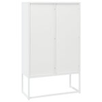 vidaXL Buffet haut Blanc 80x35x135 cm Acier