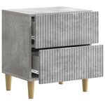 vidaXL Cabinet de chevet Gris béton 43 x 34 5 x 48 cm