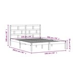 vidaXL Cadre de lit sans matelas noir bois massif