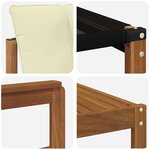 vidaXL Ensemble de canapés d'extérieur 9 pc Naturel et Crème