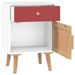 vidaXL Tables de chevet 2 Pièces blanc 40x30x55 cm bois d'ingénierie