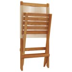 vidaXL Chaises de jardin pliantes lot de 6 beige bois d'acacia massif