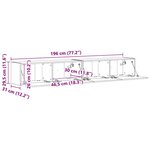 vidaXL Meuble TV mural 2 Pièces Béton 98 x 31 x 29 5 cm Bois d'ingénierie