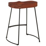 vidaXL Tabourets de bar Gavin lot de 2 45x38x53cm bois massif manguier