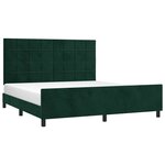 vidaXL Cadre de lit sans matelas vert foncé velours
