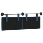 vidaXL Tête de lit suspendue Bleu Tissu