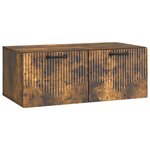 vidaXL Meuble TV mural Chêne fumé 78 5 x 41 x 30 cm Bois d'ingénierie
