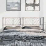 vidaXL Tête de lit métal noir 150 cm