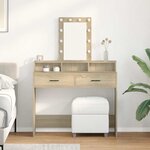 vidaXL Table de Toilette Marron 100 x 41 x 140 cm Bois d'ingénierie