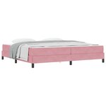 vidaXL Lit à ressorts avec matelas Rose 200 x 200 cm tissu