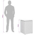 vidaXL Table d'appoint Noir polyrotin