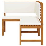 vidaXL Banc d'angle de jardin Marron 140 x 100 x 91cm