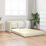 vidaXL Canapé-Lit Crème 124 x 71 x 78 cm Cuir artificiel