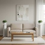 vidaXL Support de Plante 2 pièces Blanc 25 x 25 5 x 80 5 cm
