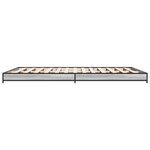 vidaXL Cadre de lit sans matelas sonoma gris 140x190 cm