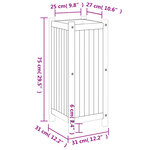 vidaXL Jardinière avec doublure 31x31x75 cm bois massif d'acacia