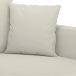 vidaXL Canapé à 2 places Crème 120 cm Velours