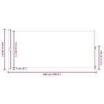 vidaXL Auvent latéral rétractable de patio 220x500 cm Marron
