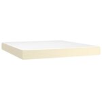 vidaXL Sommier à lattes de lit avec matelas et LED Crème 160x200 cm