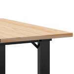 vidaXL Table basse cadre en O 70x70x40 cm bois de pin massif et acier