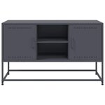 vidaXL Meuble TV anthracite 100 5x39x60 5 cm acier