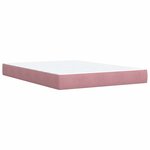 vidaXL Sommier à lattes de lit avec matelas Rose 140x190 cm Velours
