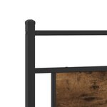 vidaXL Cadre de lit sans matelas chêne fumé 100x200 cm bois ingénierie