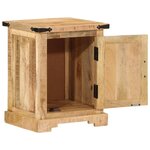 vidaXL Table de chevet 40x35x50 cm bois de manguier massif