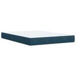 vidaXL Sommier à lattes de lit et matelas bleu 160x200 cm velours