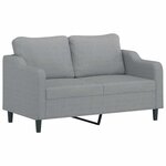 vidaXL Ensemble de canapés 2 Pièces coussins gris clair tissu