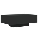 vidaXL Table basse avec lumières LED noir 85x55x31 cm
