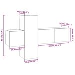 vidaXL Ensemble de meubles TV 3 Pièces Chêne fumé Bois d'ingénierie