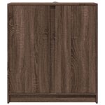 vidaXL Buffet avec LED chêne marron 77x34x85 cm bois d'ingénierie