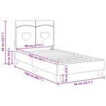 vidaXL Cadre de lit pour enfants avec tête de lit Gris foncé tissu