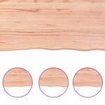 vidaXL Dessus de table bois massif traité bordure assortie