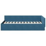 vidaXL Cadre de lit d'angle Autre avec tête de lit Bleu 90 x 190 cm